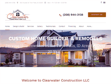 Tablet Screenshot of clearwaterconstruction.net