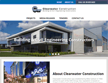 Tablet Screenshot of clearwaterconstruction.co.nz